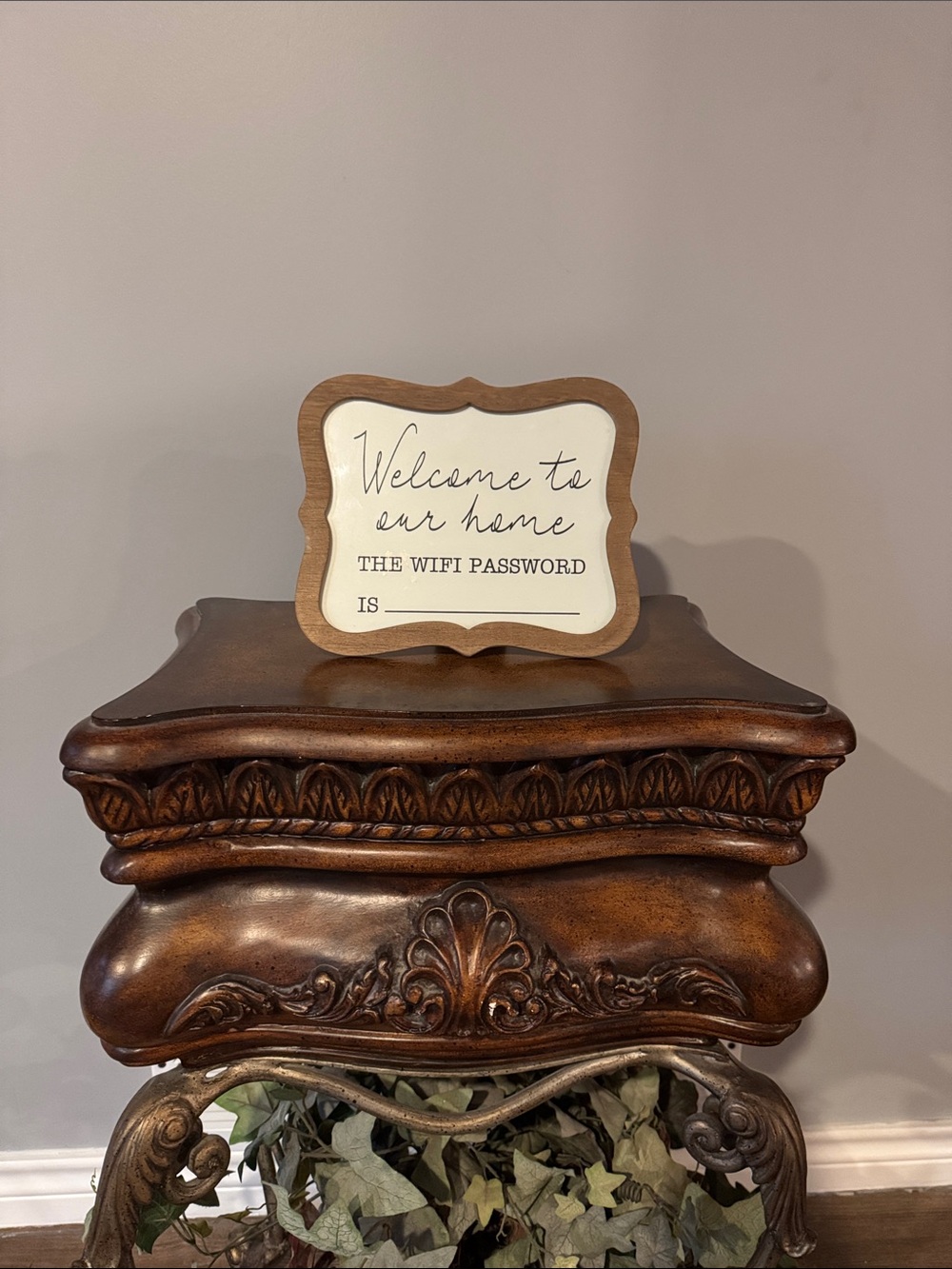 3/$15! 🎈 Welcome to Our Home WiFi Password Sign - Wood Frame, Cream & Brown